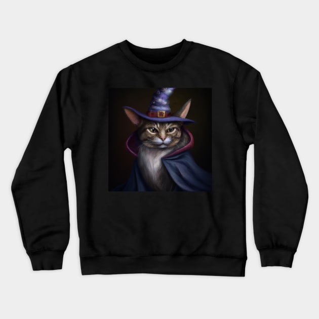 Mr Whiskers The Wizard Crewneck Sweatshirt by myshirtylife